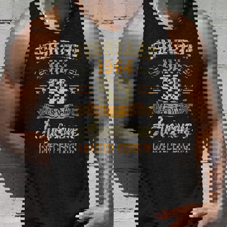 59 Years Old Gifts Vintage February 1964 59Th Birthday Unisex Tank Top Gifts for Him