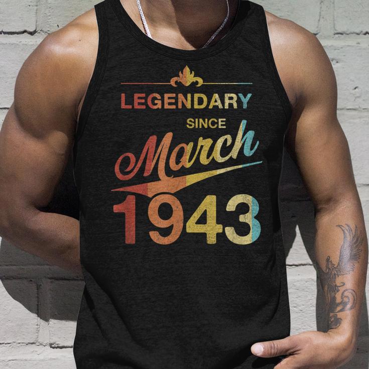 80 Geburtstag 80 Jahre Alt Legendär Seit März 1943 Tank Top Geschenke für Ihn