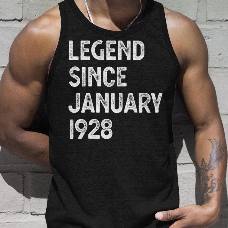 95 Geburtstag Männer Frauen Legende Seit Januar 1928 Langarm Tank Top Geschenke für Ihn