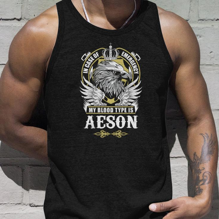Aeson Name- In Case Of Emergency My Blood Unisex Tank Top Gifts for Him