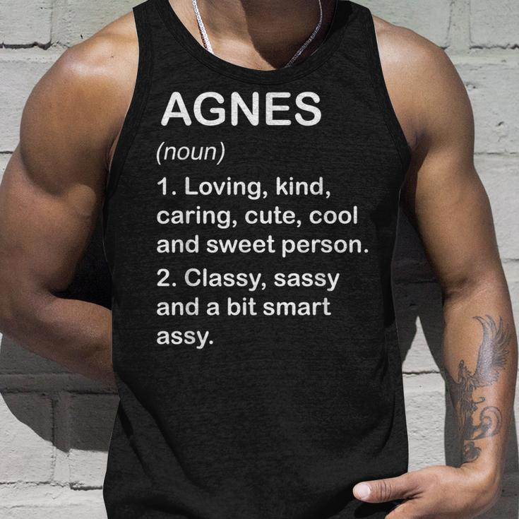 Agnes Definition Personalized Custom Name Loving Kind Unisex Tank Top Gifts for Him