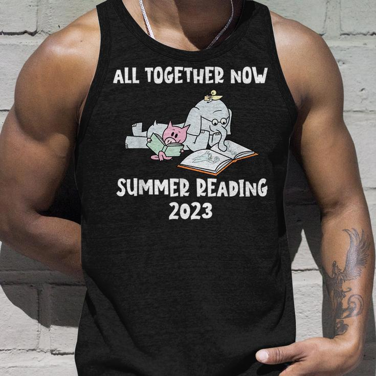 All Together Now Summer Reading Program 2023 Pig Elephant Unisex Tank Top Gifts for Him