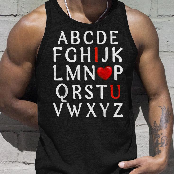Alphabet Abc I Love You Valentines Day Heart Gifts Him Her Unisex Tank Top Gifts for Him