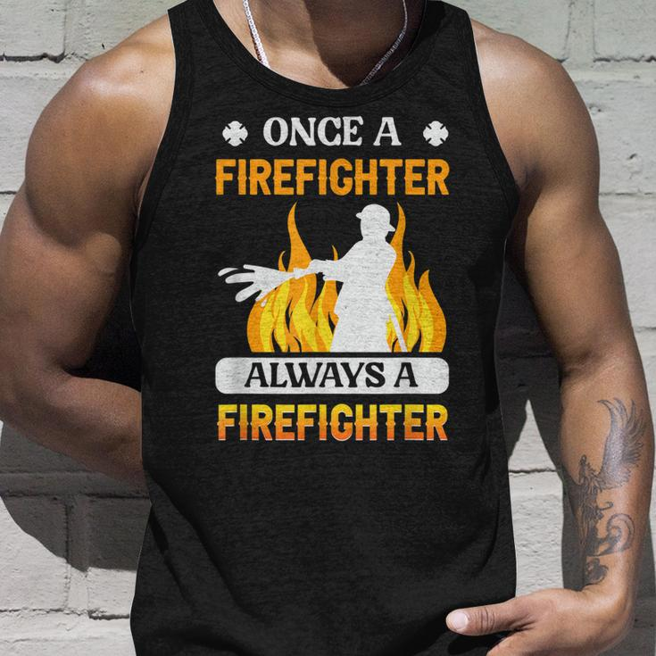 Always A Firefighter Fire Fighter Fireman Unisex Tank Top Gifts for Him
