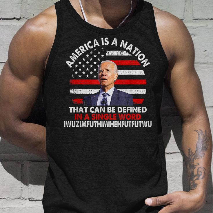 America Is A Nation That Can Be Defined In Single Word Biden Tank Top Gifts for Him