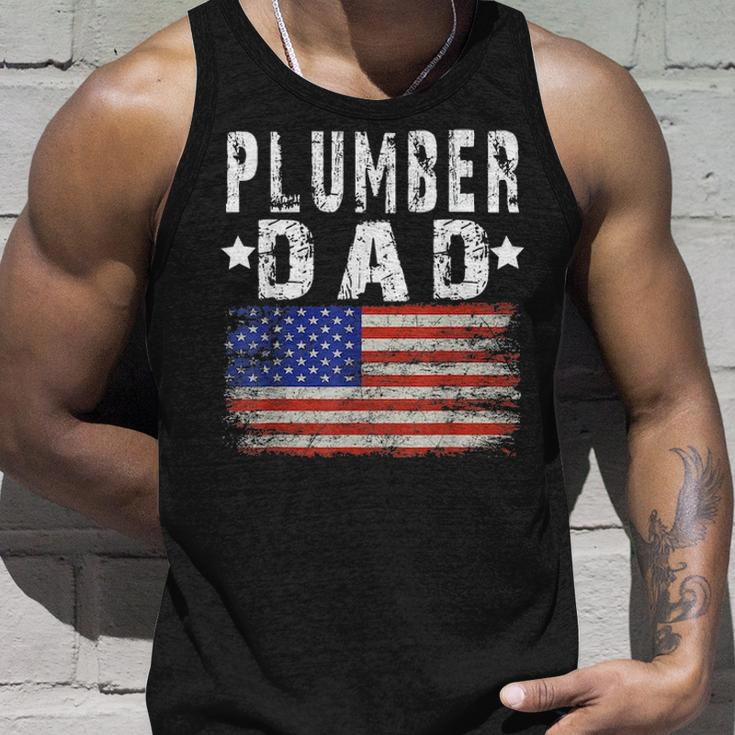 American Flag Plumber For Men Fathers Day Plumber Gift Unisex Tank Top Gifts for Him