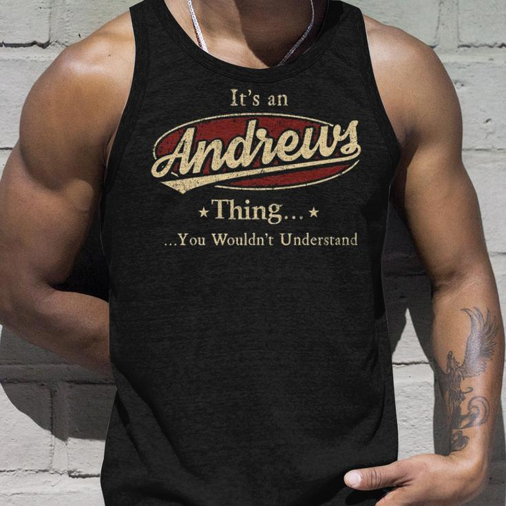 Andrews Shirt Personalized Name Gifts With Name Andrews Unisex Tank Top Gifts for Him
