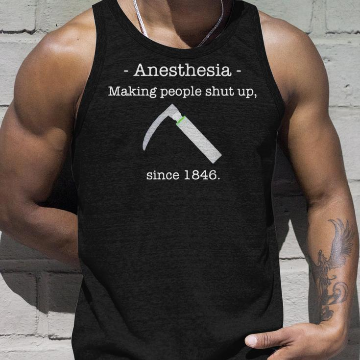 Anesthesia Making People Shut Up Since 1846 Unisex Tank Top Gifts for Him