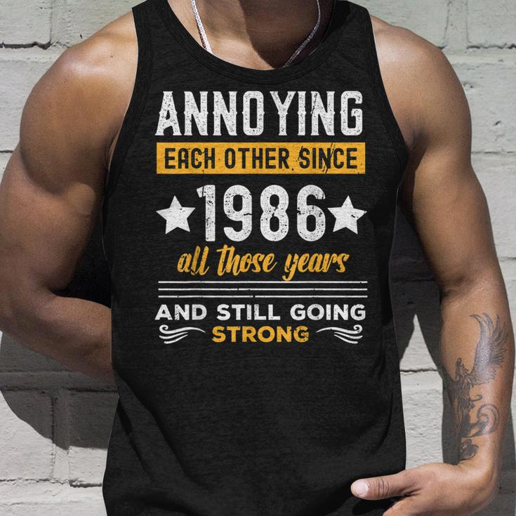 Annoying Since 1986 Married Couple Wedding Anniversary Tank Top Gifts for Him