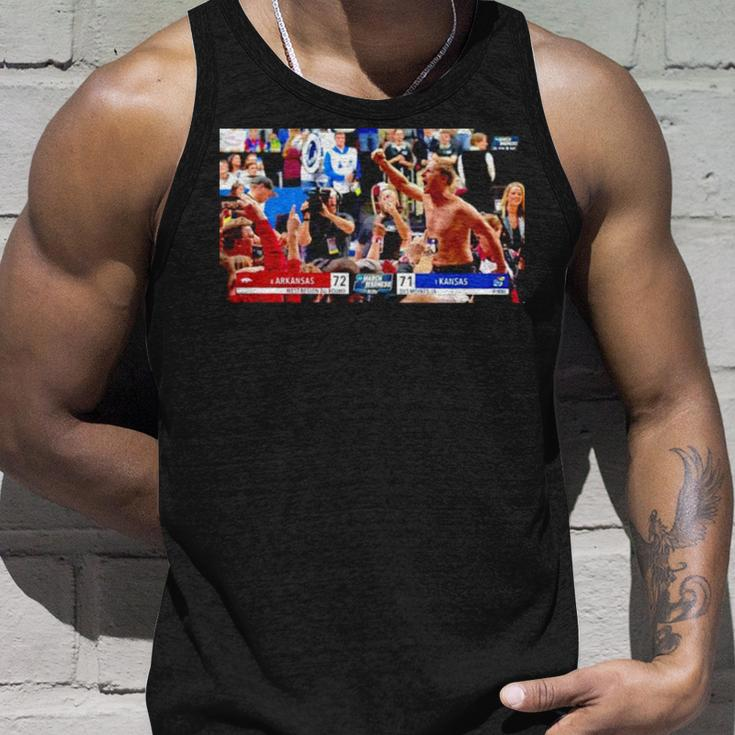 Arkansas Coach Takes Off After Upset Vs No 1 Kansas Unisex Tank Top Gifts for Him