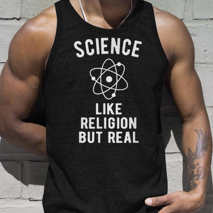Atheist Science - Like Religion But Real Unisex Tank Top Gifts for Him