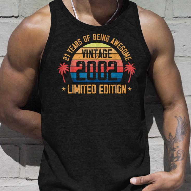 Awesome 21 Years Old 21St Birthday Sunset Vintage 2002 Unisex Tank Top Gifts for Him