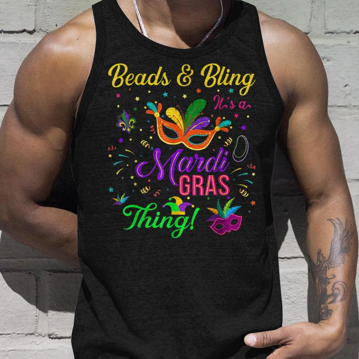 Beads And Bling Its A Mardi Gras Thing Beads Bling Festival Unisex Tank Top Gifts for Him