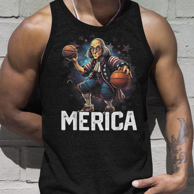 Benjamin Ben Franklin Usa 4Th Of July Funny Basketball Unisex Tank Top Gifts for Him