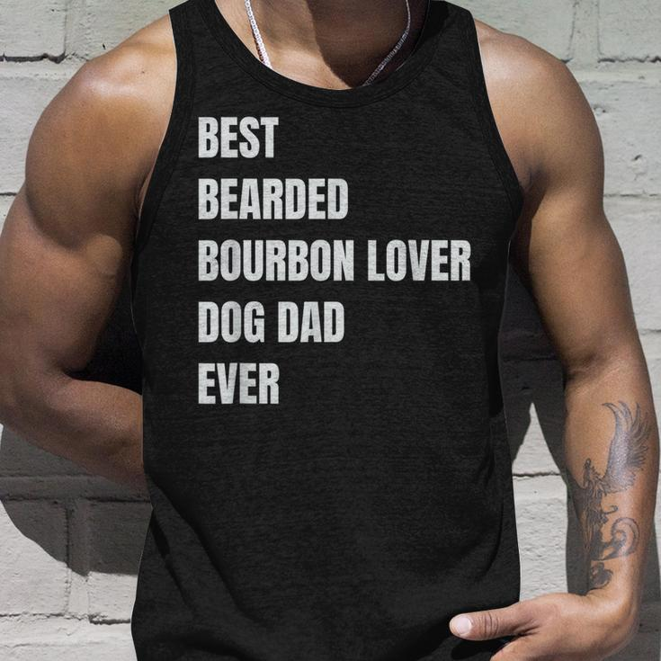 Best Bearded Bourbon Lover Dog Dad Ever Gift Gift For Mens Unisex Tank Top Gifts for Him