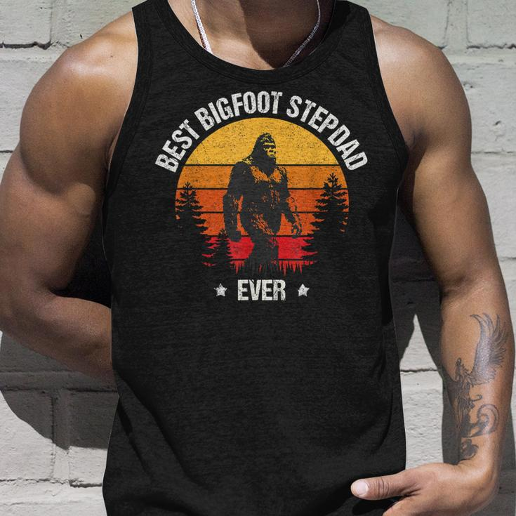 Best Bigfoot Stepdad Ever Fathers Day Sasquatch Believe Unisex Tank Top Gifts for Him