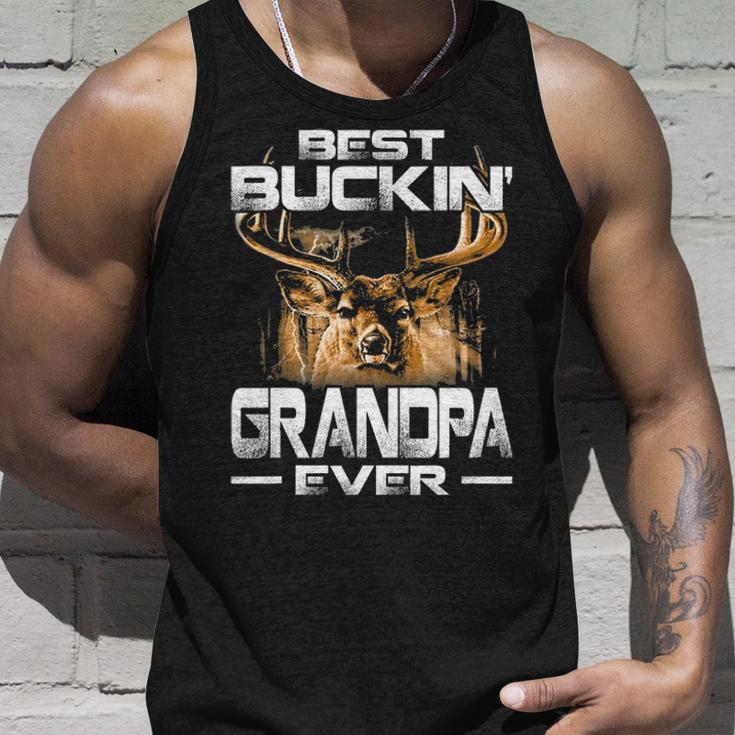 Best Buckin Grandpa Ever Deer Hunting Bucking Father V2 Unisex Tank Top Gifts for Him
