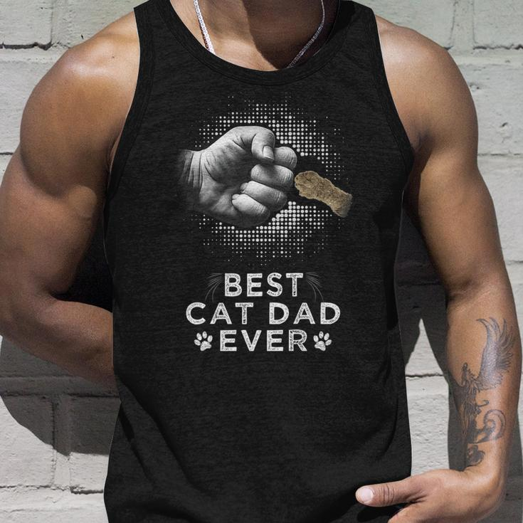 Best Cat Dad Ever Father & Kitten Paw Fist Bump Tank Top Gifts for Him