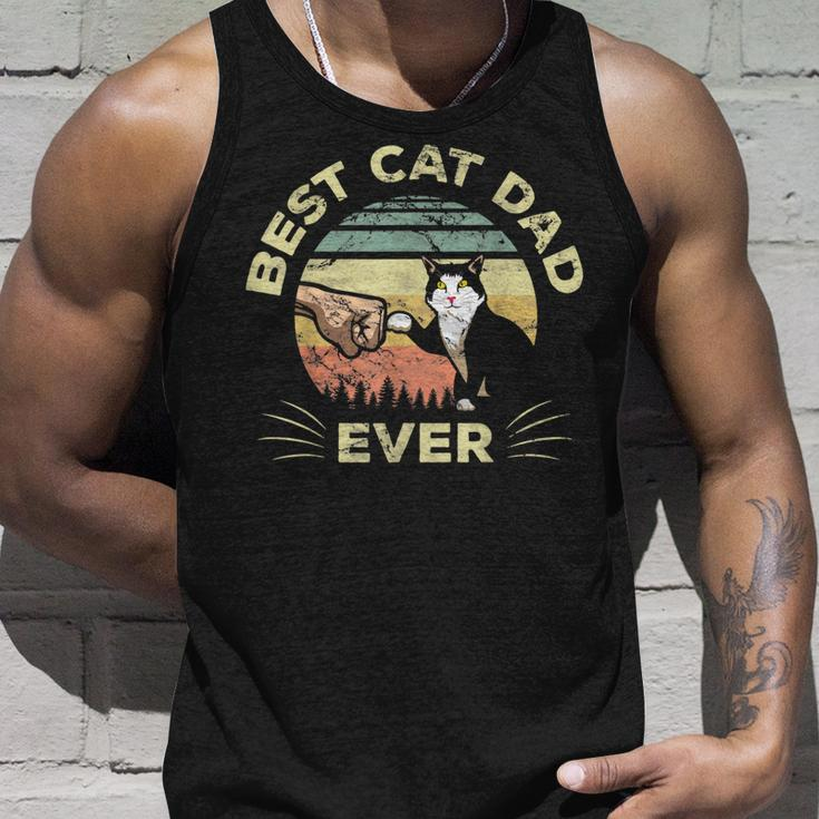 Best Cat Dad Ever Kitten Fist Bump Cute Pet Owner Father Tank Top Gifts for Him