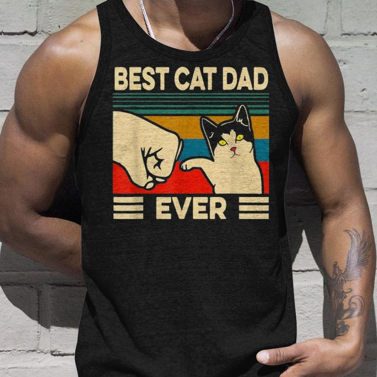 Best Cat Dad Ever Vintage Men Bump Fit Fathers Day Gift V2 Unisex Tank Top Gifts for Him