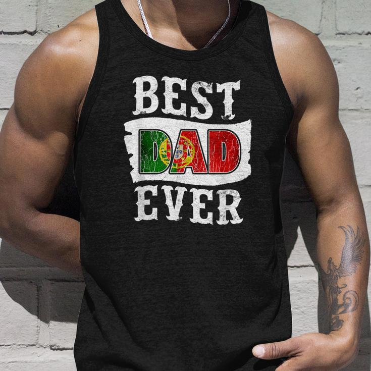 Best Dad Ever Fathers Day Portuguese Flag Portugal Tank Top Gifts for Him