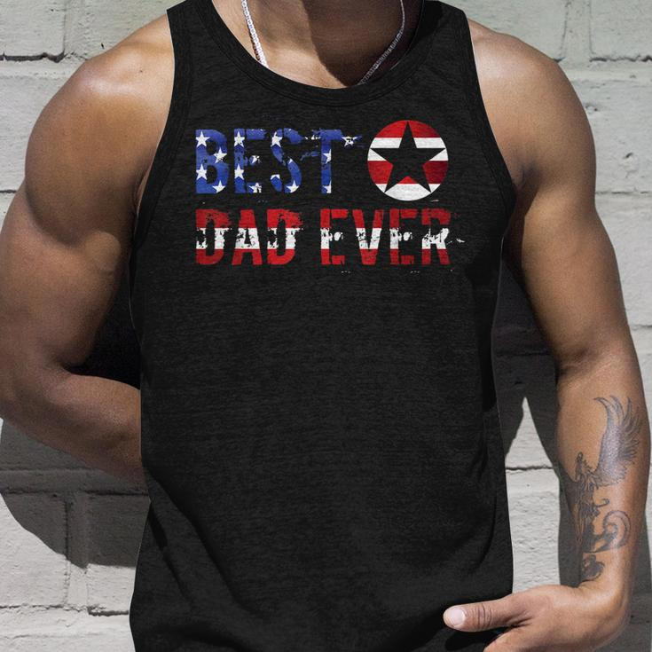 Best Dad Ever Patriotic Stars And Stripes Gift For Mens Unisex Tank Top Gifts for Him