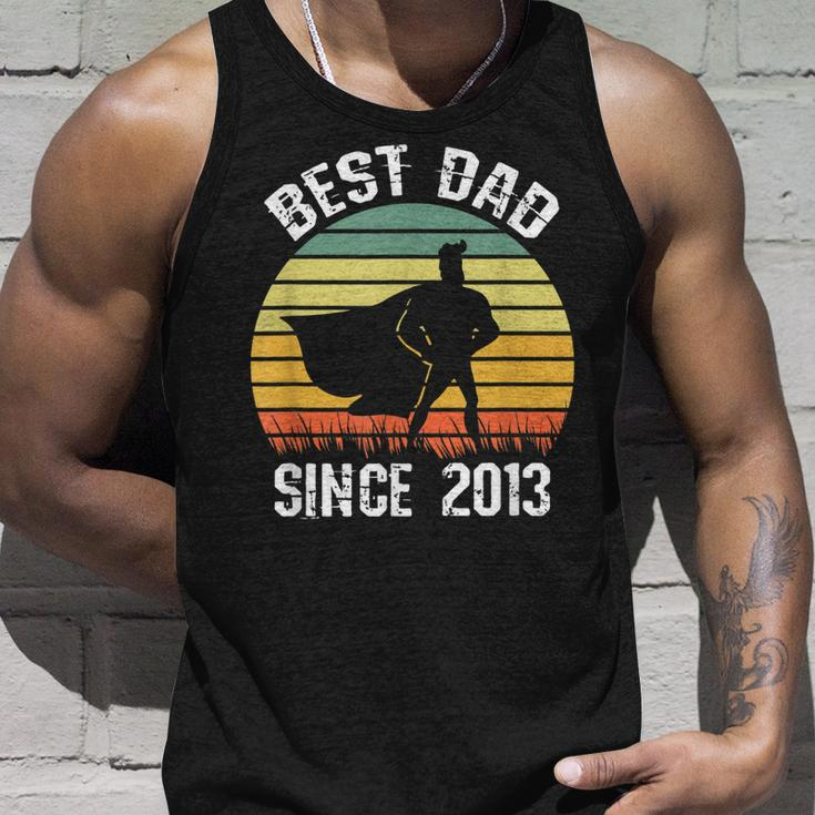 Best Dad Since 2013 Hero Super Father Birthday Retro Vintage Unisex Tank Top Gifts for Him