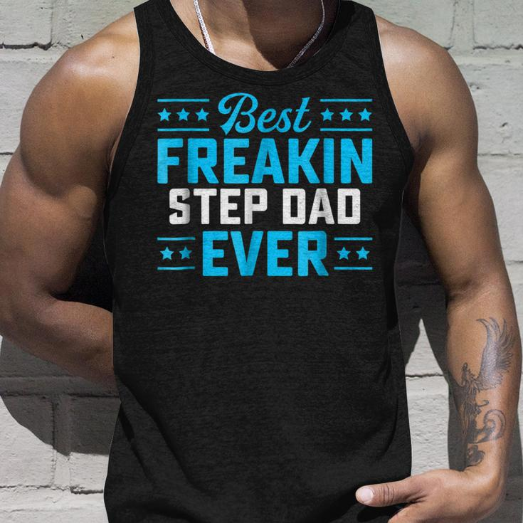 Best Freakin Step Dad Matching Family Unisex Tank Top Gifts for Him