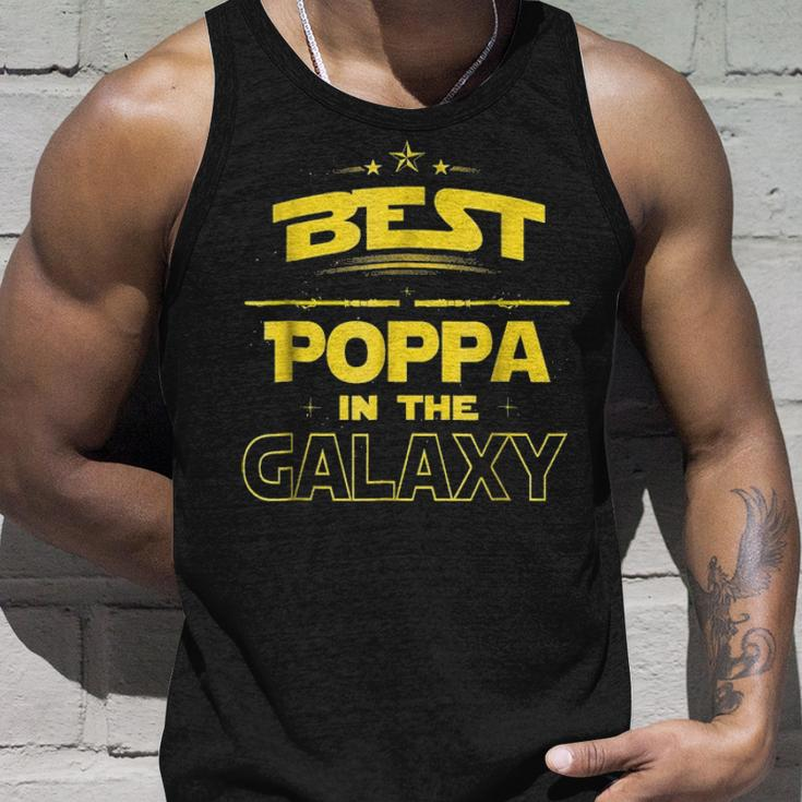 Best Poppa In The Galaxy Fathers Day Gift Love Grandpa Unisex Tank Top Gifts for Him