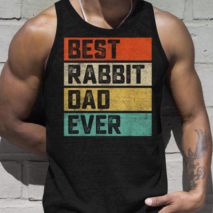 Best Rabbit Dad Ever Funny Rabbits Men Father Vintage Unisex Tank Top Gifts for Him