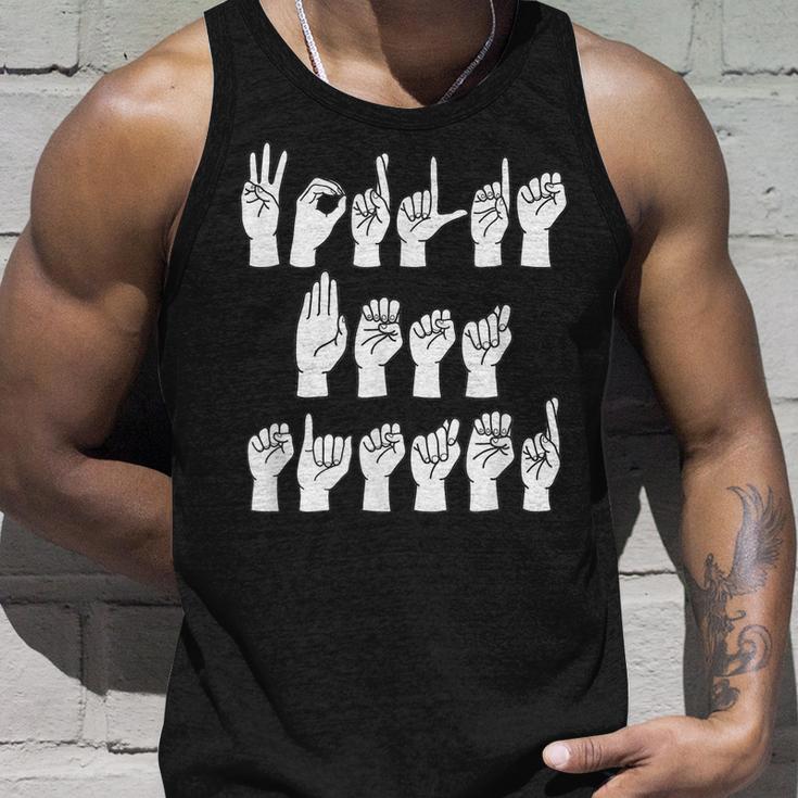 Best Sister Zeichensprache Unisex TankTop, ASL Fingerzauber für Mädchen Geschenke für Ihn