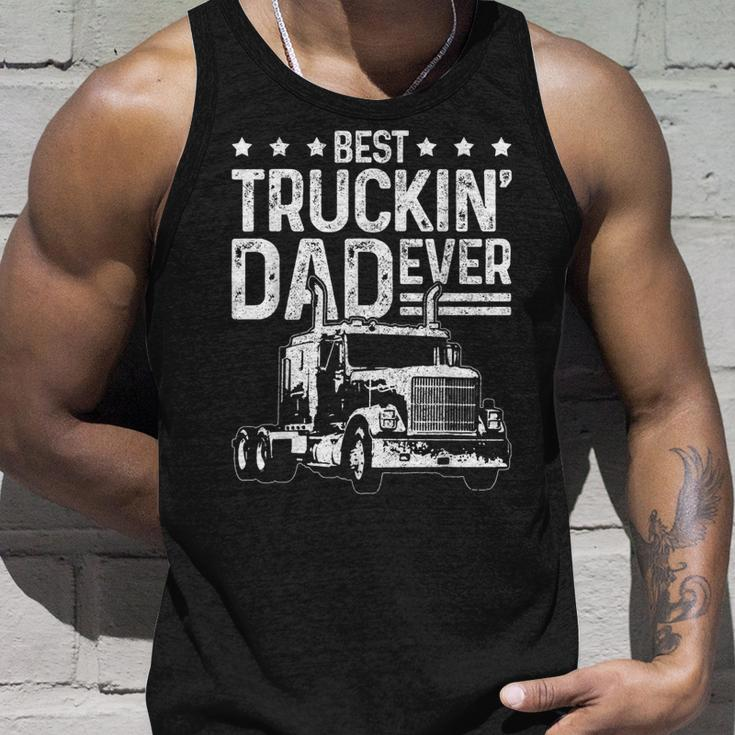 Best Truckin Dad Ever Truck Driver Fathers Day Tank Top Gifts for Him