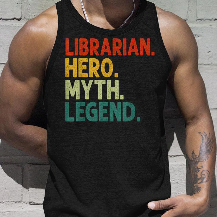 Bibliothekar Held Mythos Legende Retro-Bibliothekar Tank Top Geschenke für Ihn