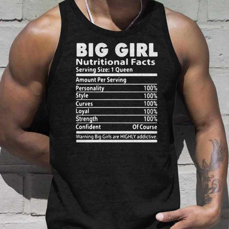 Big Girl Nutrition Facts Serving Size 1 Queen Amount Per Serving V2 Men Women Tank Top Graphic Print Unisex Gifts for Him