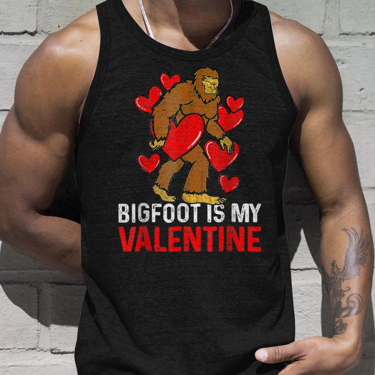 Bigfoot Is My Valentine Sasquatch Bigfoot Valentines Day Unisex Tank Top Gifts for Him