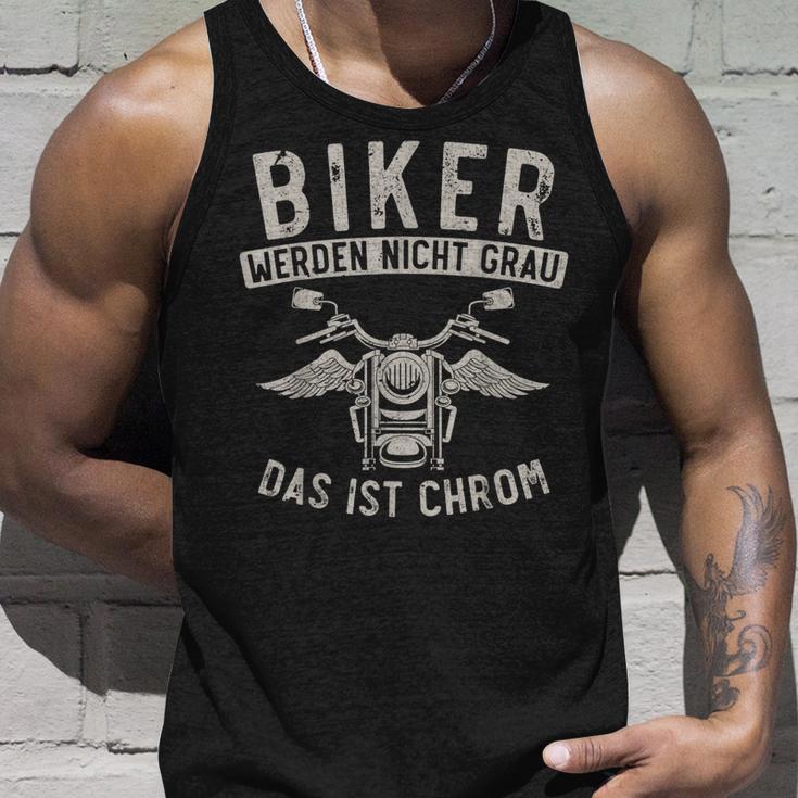 Biker Werden Nicht Grau Das Ist Chrom Lustiges Motorrad Tank Top Geschenke für Ihn