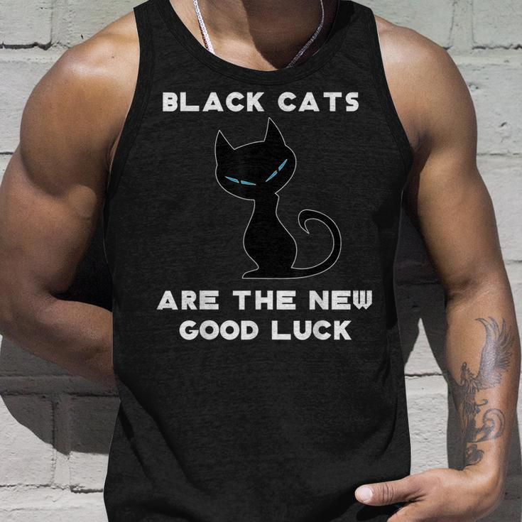 Black Cat Good Luck Funny Novelty Graphic Lucky Black Cat Men Women Tank Top Graphic Print Unisex Gifts for Him