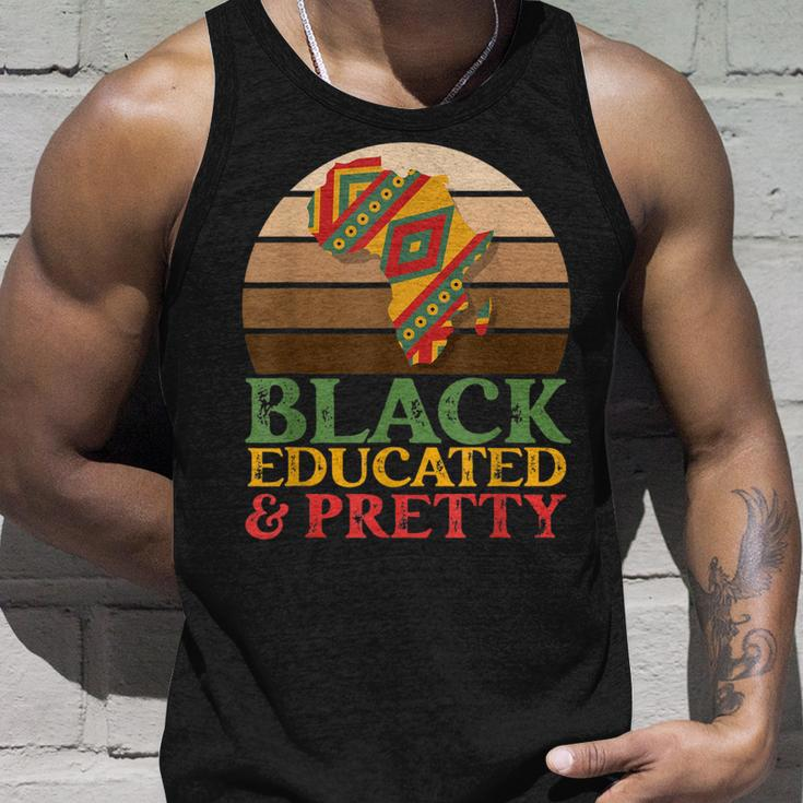 Black History Month - Black Educated & Pretty Black Freedom Unisex Tank Top Gifts for Him