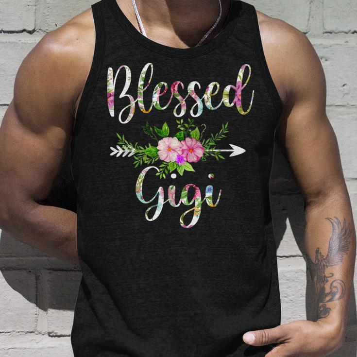 Blessed Gigi Floral For Women Mothers Day Grandma Unisex Tank Top Gifts for Him