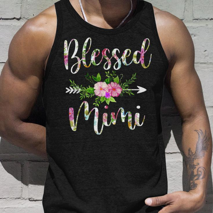 Blessed Mimi Floral For Women Mothers Day Grandma Unisex Tank Top Gifts for Him