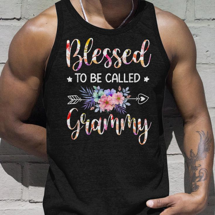 Blessed To Be Called Grammy Floral Mothers Day Unisex Tank Top Gifts for Him