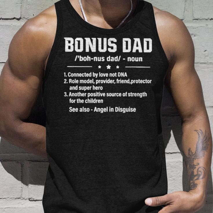 Bonus Dad Noun Connected By Love Not Dna Role Model Provider Tank Top Gifts for Him