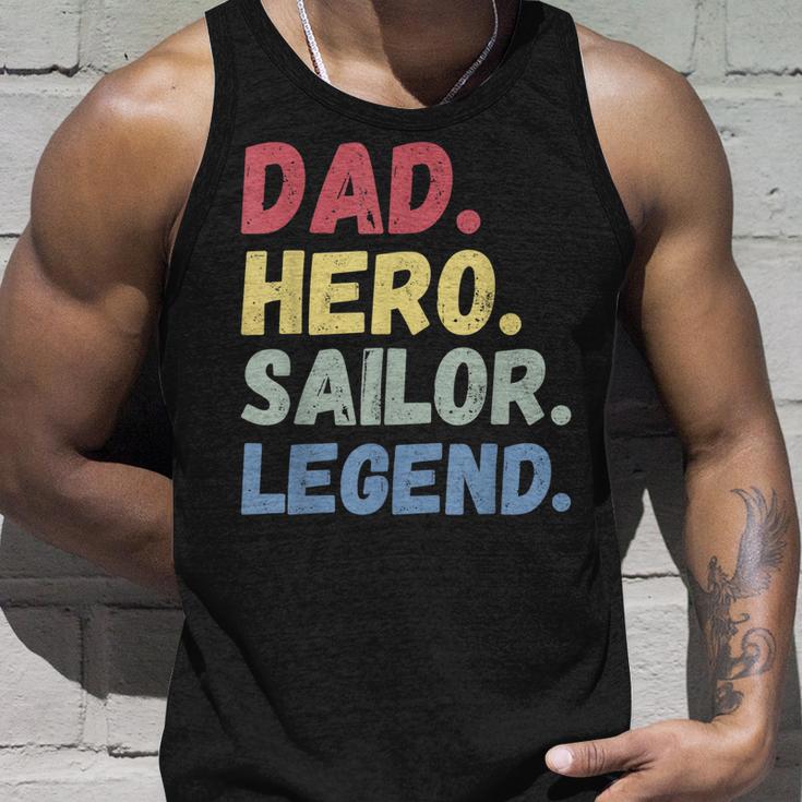 Bootfahren Matrosenboot Papa Hero Sailer Legend Retro Segeln Tank Top Geschenke für Ihn