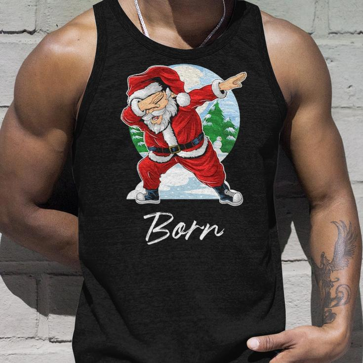Born Name Gift Santa Born Unisex Tank Top Gifts for Him