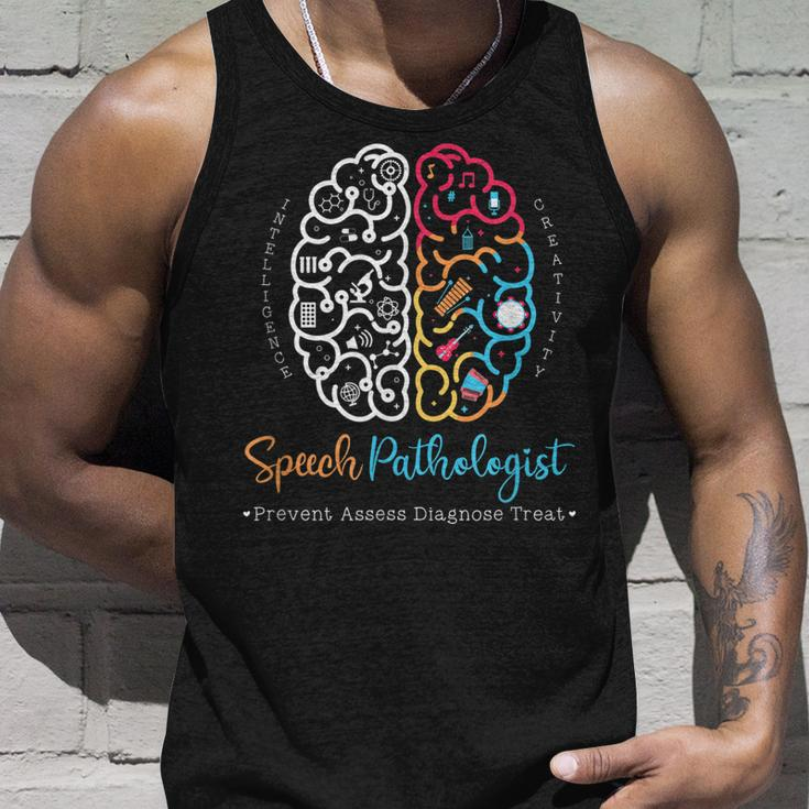 Brain Of A Speech Pathologist Speech Language Therapy Unisex Tank Top Gifts for Him