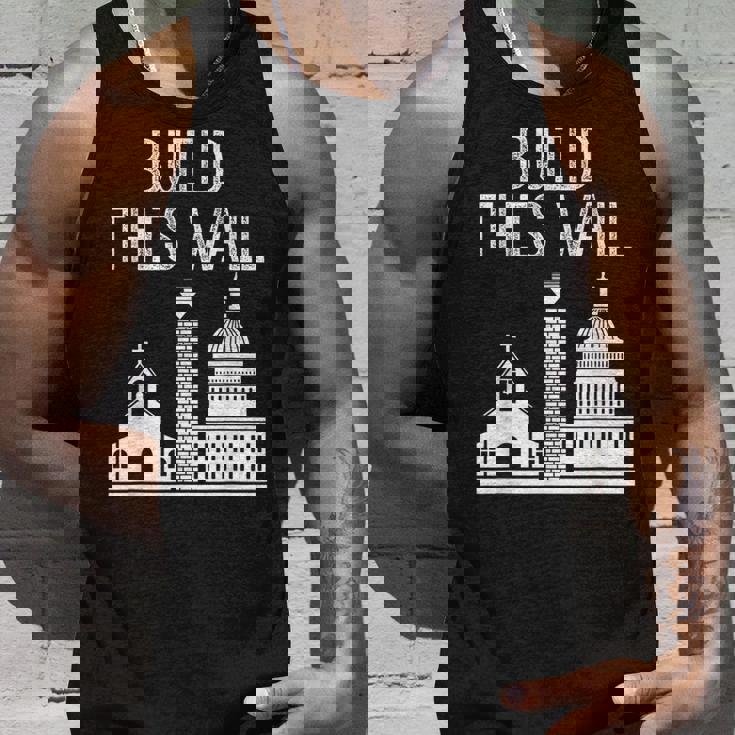 Build This Wall Ironic Separate Church And State Unisex Tank Top Gifts for Him