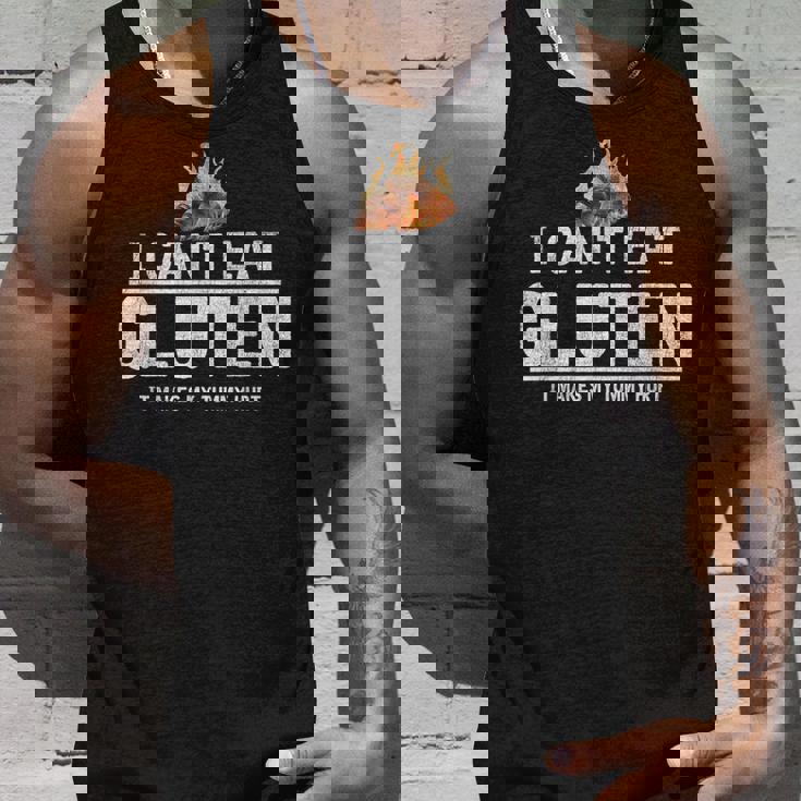 I Cant Eat Gluten It Makes My Tummy Hurt Gluten Intolerance Tank Top Gifts for Him