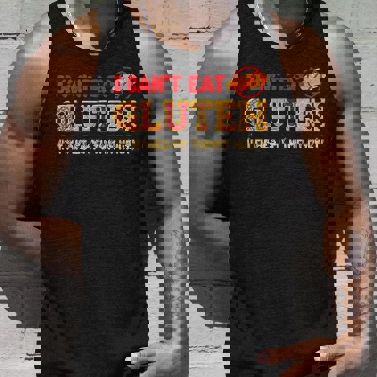 I Cant Eat Gluten It Makes My Tummy Hurt Gluten Intolerance Tank Top Gifts for Him