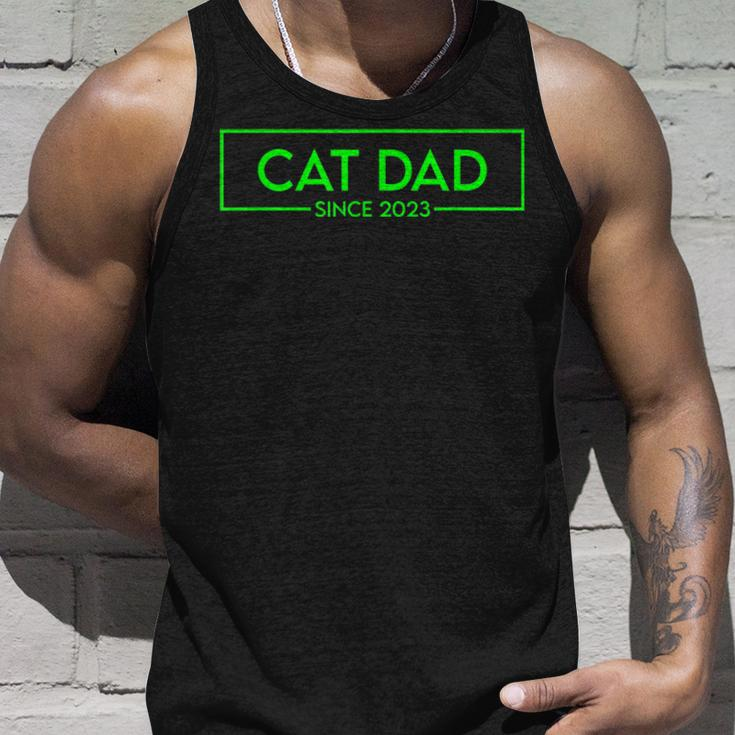 Cat Dad Since 2023 Promoted To Cat Dad V4 Unisex Tank Top Gifts for Him
