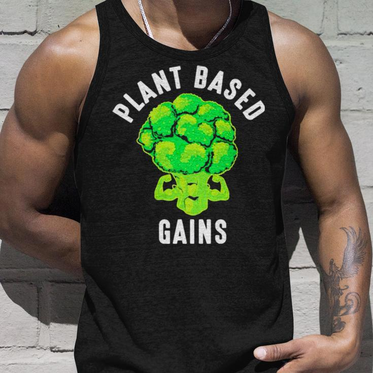 Cauliflower Plant Based Gains Unisex Tank Top Gifts for Him